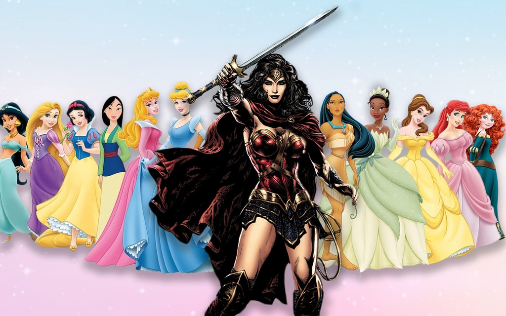 open lace back dress Adult Wonder Woman Costume main image 0