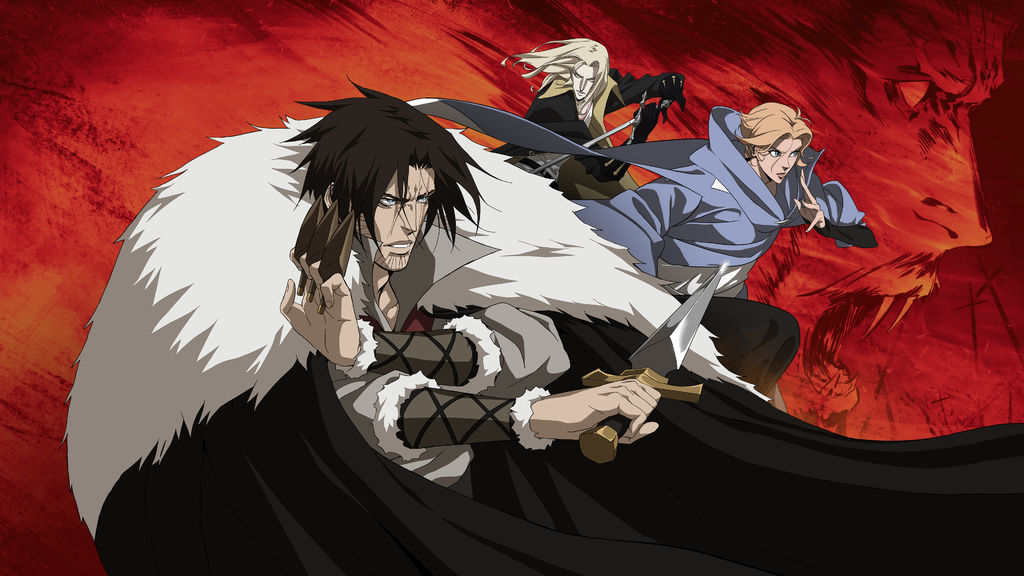 Castlevania's Trevor Belmont, Alucard, Sypha Courtesy of Netflix