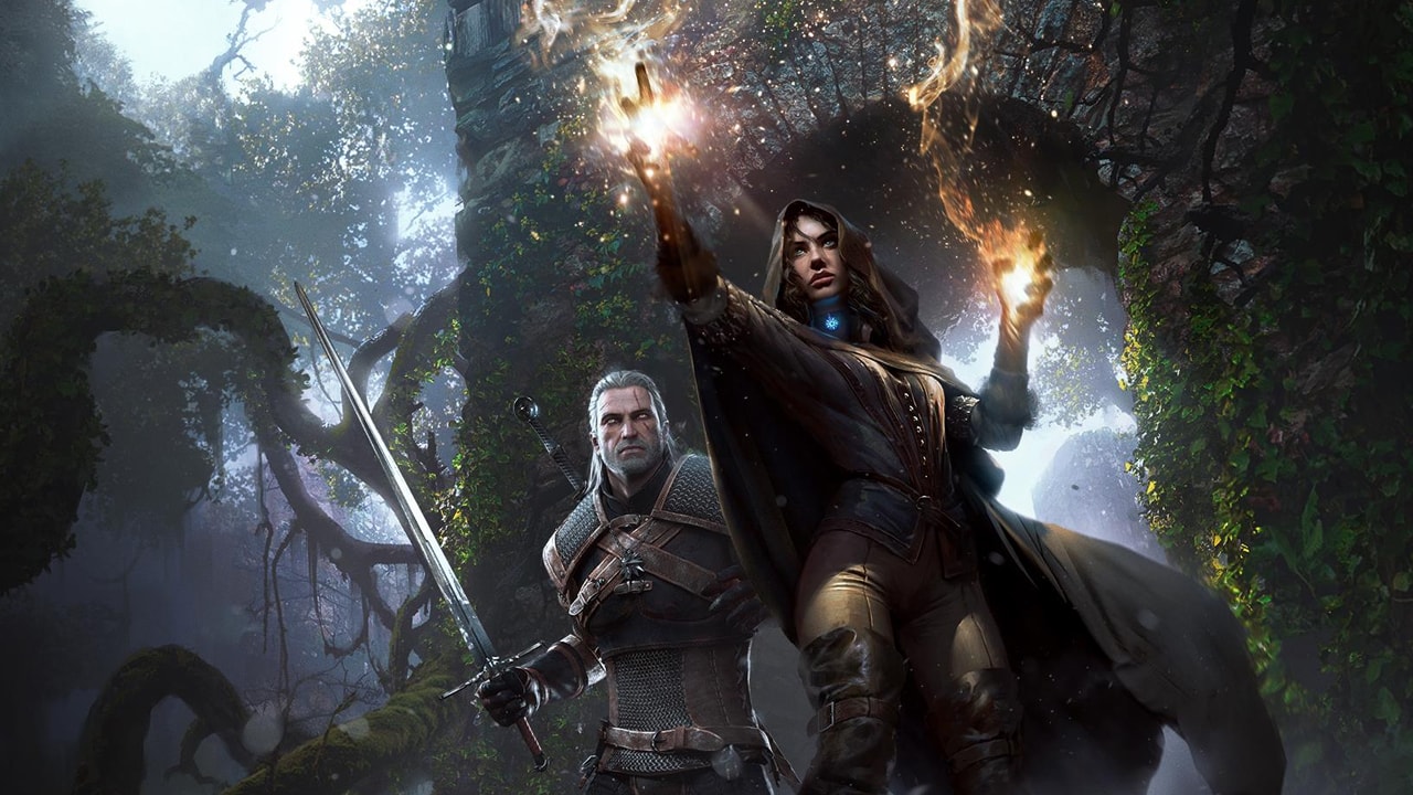 Geralt and Yennefer Witcher 3 poster