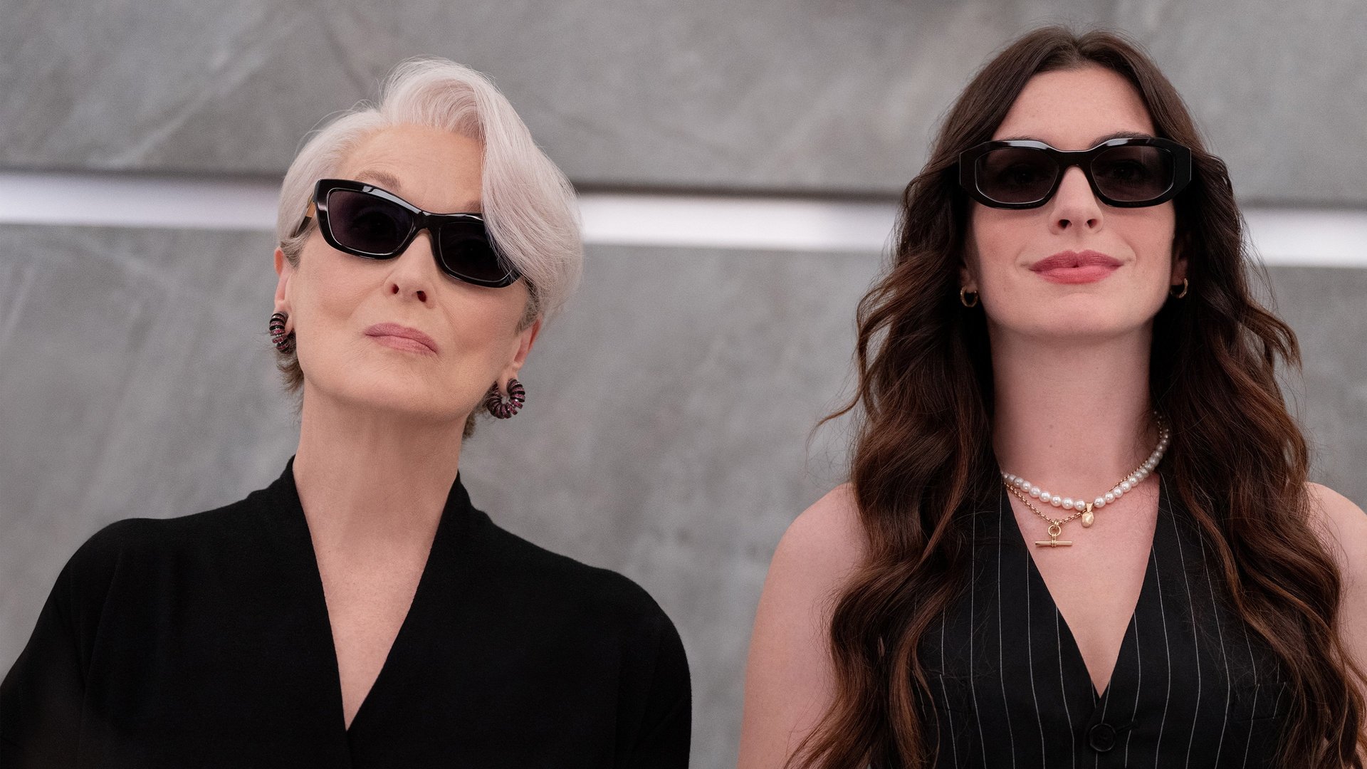 Devil Wears Prada 2 review: Meryl Streep as Miranda Priestly and Anne Hathaway as Andy Sachs in matching sunglasses