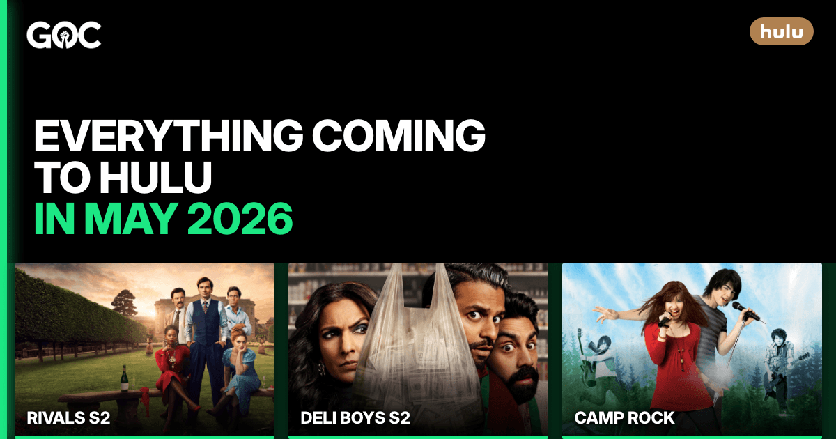 Everything coming to Hulu in May 2026 thumbnail with marquee shows.