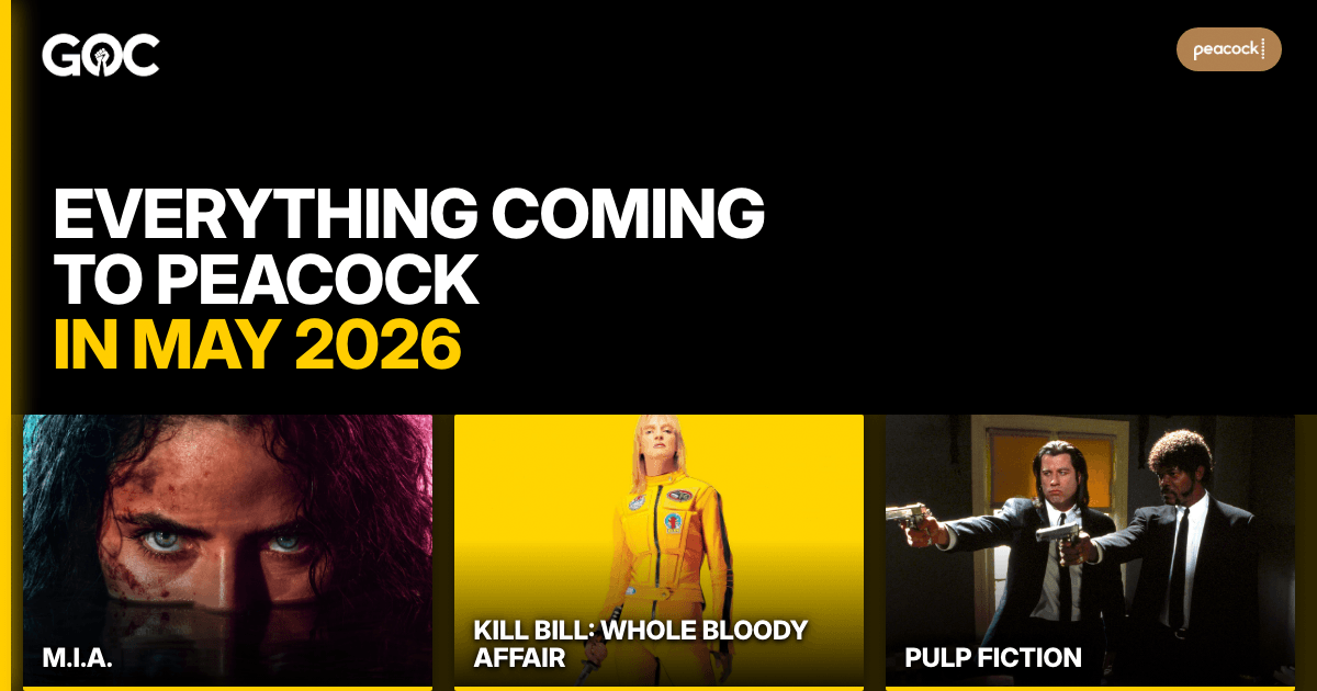 Everything coming to Peacock in May 2026 thumbnail with marquee shows.